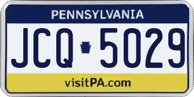 PA license plate JCQ5029
