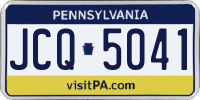 PA license plate JCQ5041