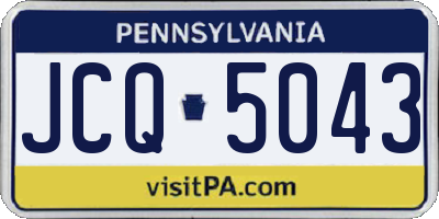 PA license plate JCQ5043