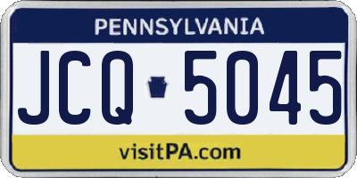 PA license plate JCQ5045