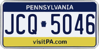 PA license plate JCQ5046