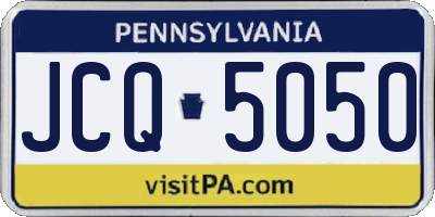 PA license plate JCQ5050