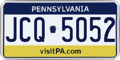 PA license plate JCQ5052