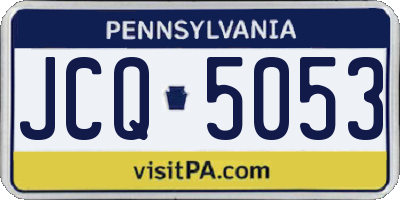 PA license plate JCQ5053