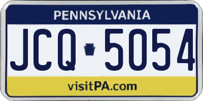 PA license plate JCQ5054