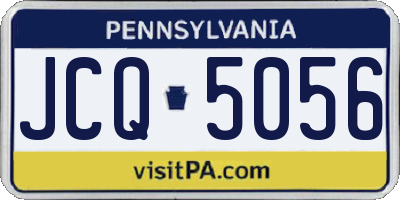 PA license plate JCQ5056