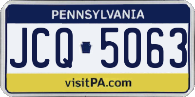 PA license plate JCQ5063
