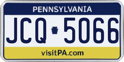 PA license plate JCQ5066