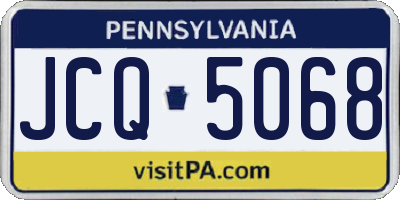 PA license plate JCQ5068