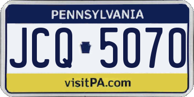 PA license plate JCQ5070