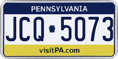 PA license plate JCQ5073