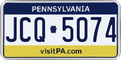 PA license plate JCQ5074