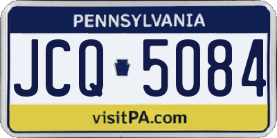 PA license plate JCQ5084