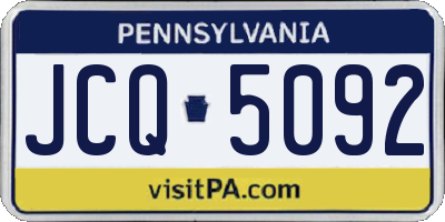 PA license plate JCQ5092