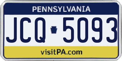PA license plate JCQ5093