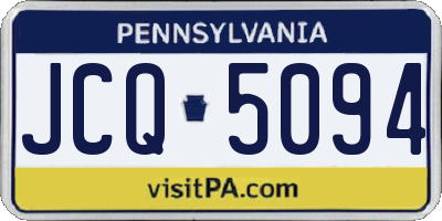 PA license plate JCQ5094
