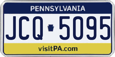 PA license plate JCQ5095
