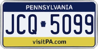PA license plate JCQ5099