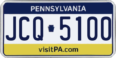 PA license plate JCQ5100