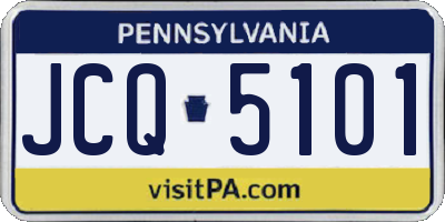 PA license plate JCQ5101