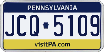 PA license plate JCQ5109