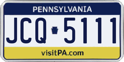 PA license plate JCQ5111