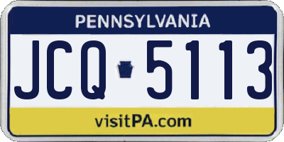 PA license plate JCQ5113