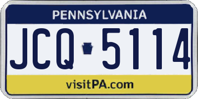 PA license plate JCQ5114