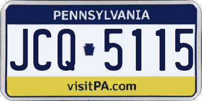 PA license plate JCQ5115