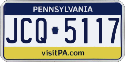 PA license plate JCQ5117