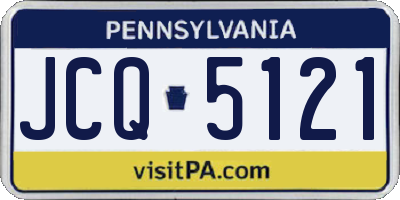 PA license plate JCQ5121