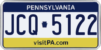 PA license plate JCQ5122