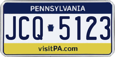 PA license plate JCQ5123