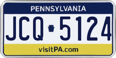 PA license plate JCQ5124