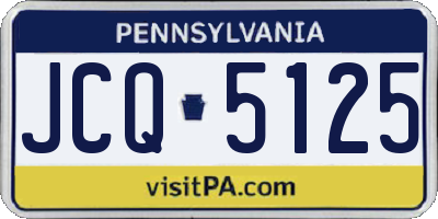 PA license plate JCQ5125