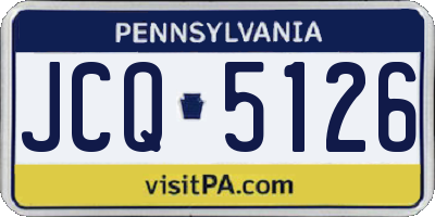 PA license plate JCQ5126