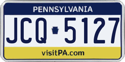 PA license plate JCQ5127