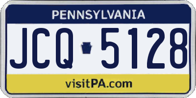 PA license plate JCQ5128