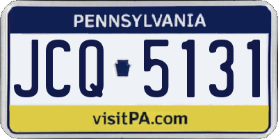 PA license plate JCQ5131