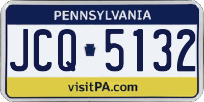 PA license plate JCQ5132