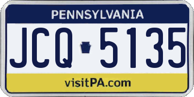PA license plate JCQ5135