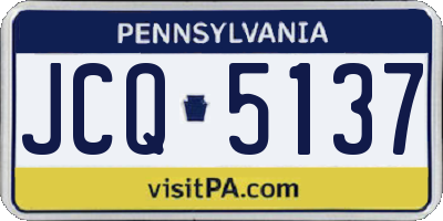 PA license plate JCQ5137