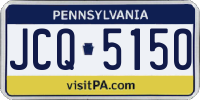 PA license plate JCQ5150