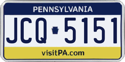 PA license plate JCQ5151