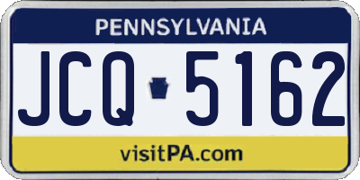 PA license plate JCQ5162