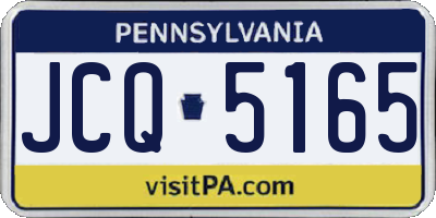 PA license plate JCQ5165