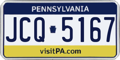 PA license plate JCQ5167