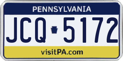 PA license plate JCQ5172