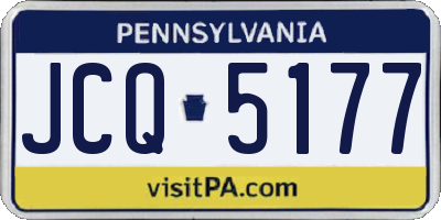 PA license plate JCQ5177