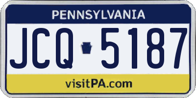 PA license plate JCQ5187